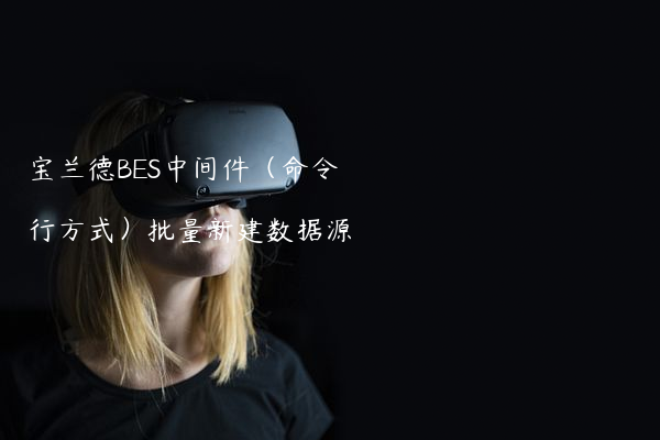 宝兰德BES中间件(命令行方式)批量新建数据源