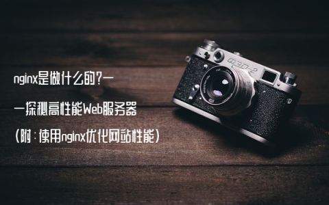 nginx是做什么的？——探秘高性能Web服务器（附：使用nginx优化网站性能）